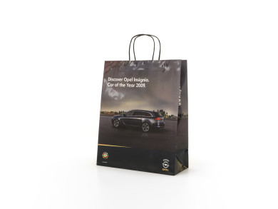 Shopping bag 26x11x34 H - Carta patinata 120 gr. + plastifica lucida - Stampa quadricromia fondo pieno - maniglia carta ritorta