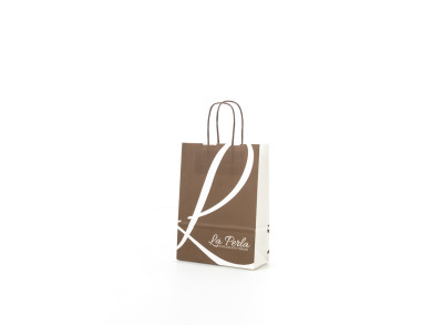 Shopping bag carta 18x8x25 H - Carta KB 100 gr. - Stampa 1 colore - maniglia colorat