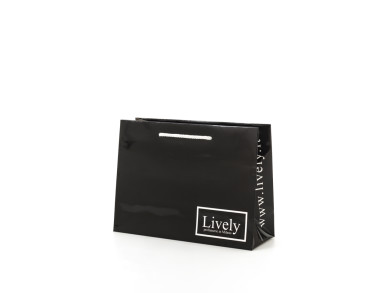 Shopping bag personalizzata 30x11x22 H - Carta patinata 190 gr. - plastifica lucida - Stampa 1 colore fondo pieno - maniglia&nbsp;corda cotone cm 50