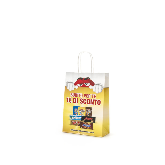 Shopping bag carta maniglia ritorta